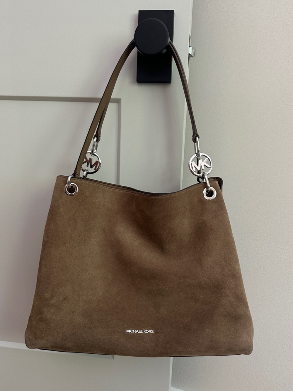 Michael Kors Brown Suede Shoulder Bag